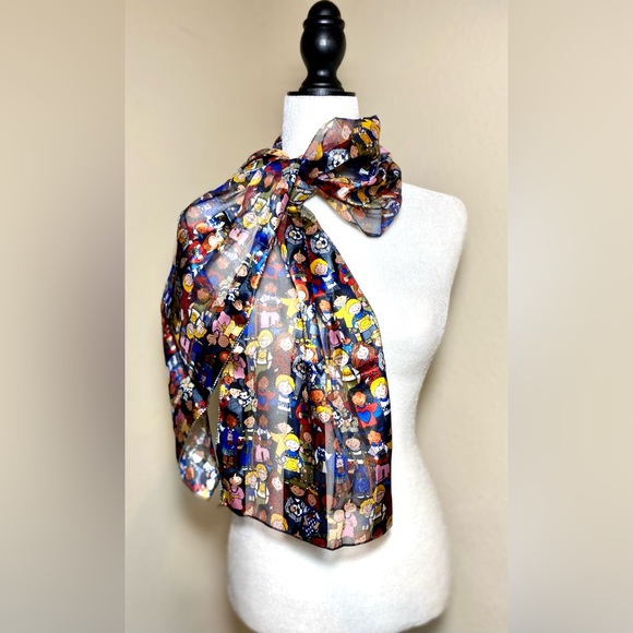 Kids Characters Smile I love bread Characters Scarf Multicolour - Picture 2 of 8